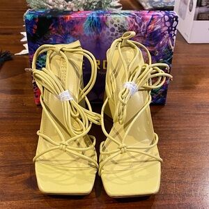 Cape Robbin Lemon Strappy Heels